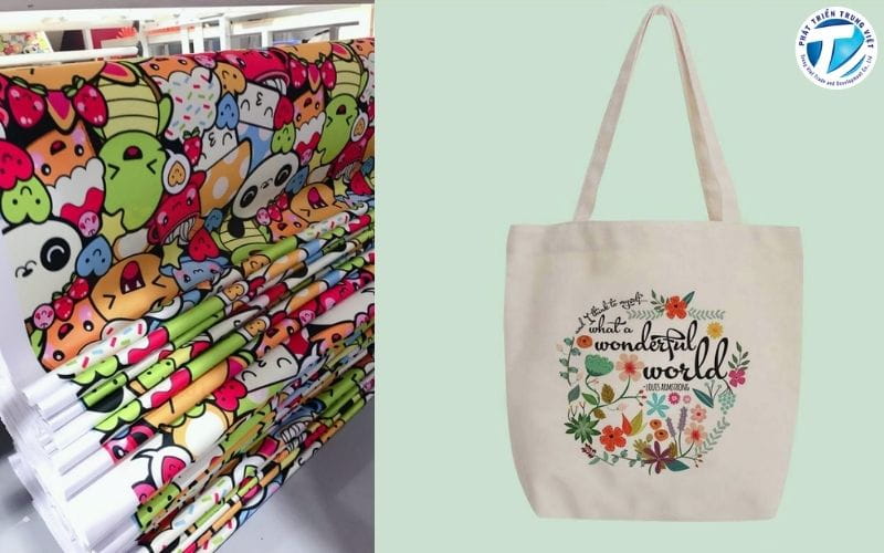 In chuyển nhiệt lên vải polyester (hoặc vải tổng hợp)